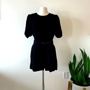 BCBGeneration Puff Sleeve Belted Romper Sz 10 New with tags